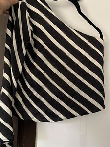 H&amp;M Stripped One Shoulder Top