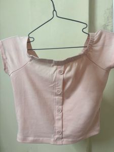Cute Pink Button-Down Top