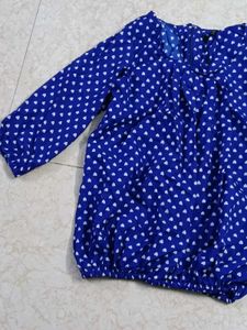 Blue Polka Dot Blouse