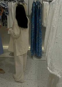 Shein Cream Button-Down Shirt and Pant