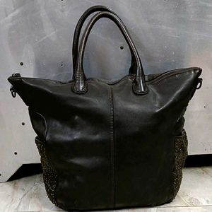 🔥  Dark Brown Leather Tote