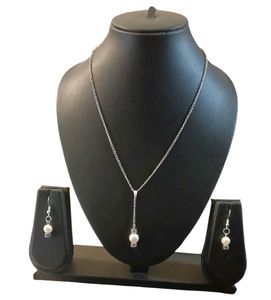 Pearl Necklace and Earring Set