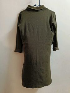 Green Turtleneck Dress