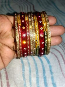 Colorful Rhinestone Bangle Set