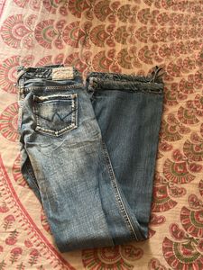 Low Waist Boot Cut Denim Jeans Y2K