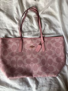 Coach - Pink Monogram Tote