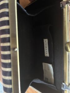 Nicobar Striped Clutch with Chain