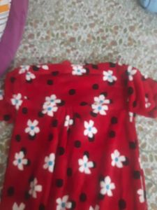 Red Floral Print Top