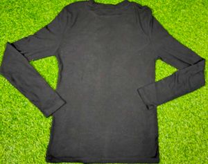 Woollen Black Long Sleeve Top