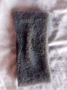 Fluffy Gray Headband bandana