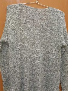 Gray Knit Duster Cardigan