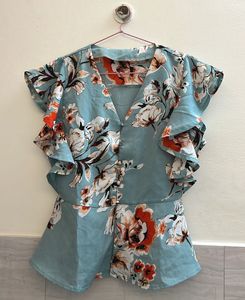 Floral Ruffle Romper
