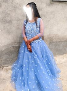 Beautiful Sky-blue Color Gown