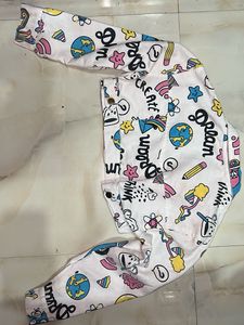 Girls' Printed Denim Jacket