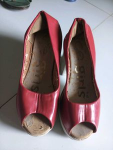 Red Peep Toe Heels