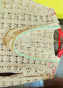 Hand Made Crochet Hoodie - Vintage Style
