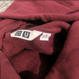Oversized Burgundy Uniqlo Hoodie