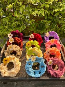 Cute Crochet Flower Hair Ties