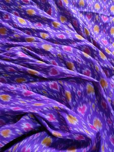 Violet And Pink Ikkat Silk Saree