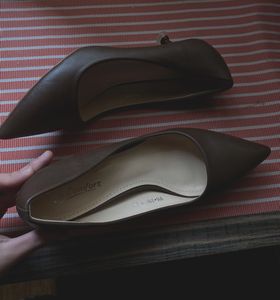 Brown Pointed-Toe Heels