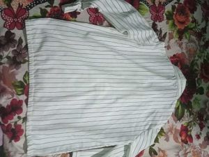 Striped Cold Shoulder  shirt