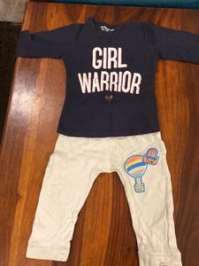 Pair Of T Shirt And Pyjama For Girls