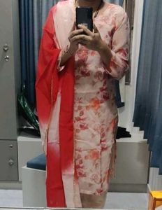 Pink Colour 3 Pc Kurta Set