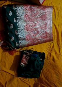 New pure Silk Saree With Stitched Blouse