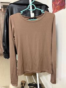 Brown Long Sleeve Top