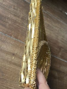 Gold Woven Coaster Set with Tray