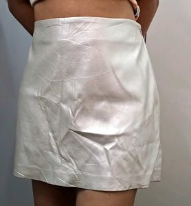Silver Mini Skirt