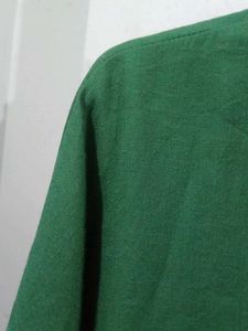 V Neck Dark Green Top