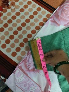 Green Silk Saree with Pattern