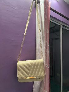 Women White Sling Bag