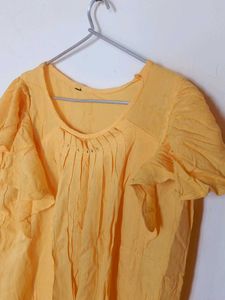 Orange Top With Short Frills