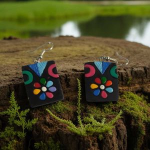 Unique Handmade Terracotta Tribal Face Jewelry Set