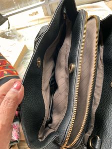 Black Handbag With Crosdbody Strap