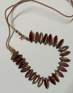 Red &amp; Gold Statement Necklace