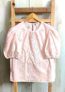 Peach Colour Designer Cotton Top Size-38