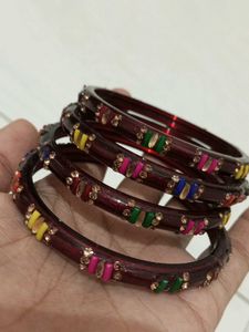 Colorful Beaded Bangle Set