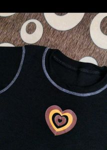 Heart Print Trendy Top