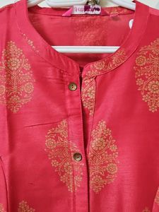 Elegant pink peach Printed Kurta