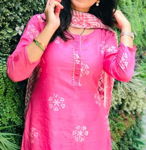 Pink Silk Suit