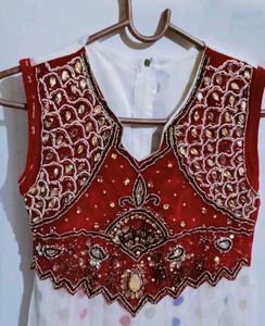 Festive Frock suit With Net Dupatta