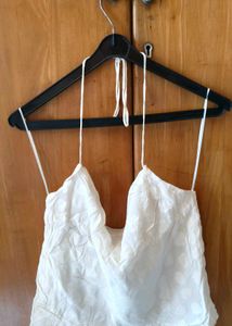 White Halter Top