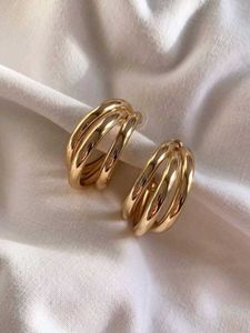 Gold Triple Hoop Earrings
