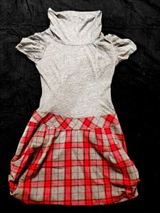 Korean Checkered Mini Dress