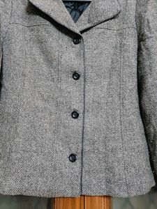 🇳🇿💫🎀Elegant Grey Herringbone Blazer