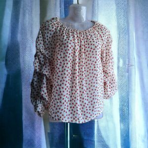 Rose Floral Printed Western Top