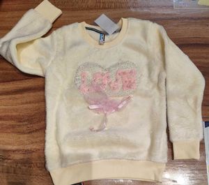 Party Wear Woolen Winter Sweatshirt For Girls